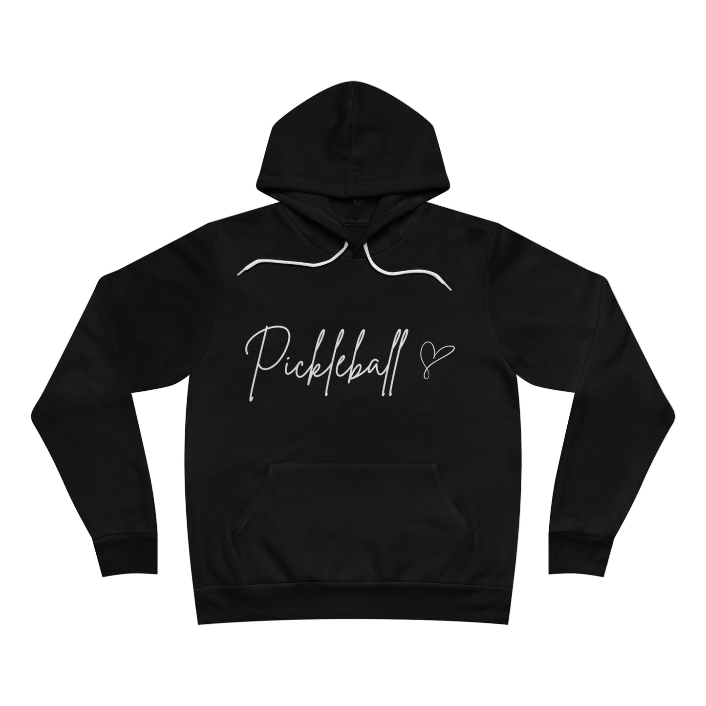 Unisex Hooded Sweatshirt Soft Fleece Pullover - Pickleball Cursive