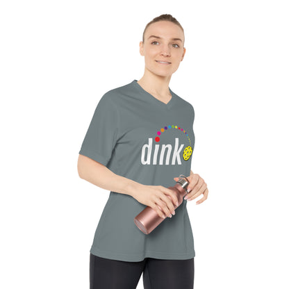 Women's Performance V-Neck T-Shirt - Dink Dots