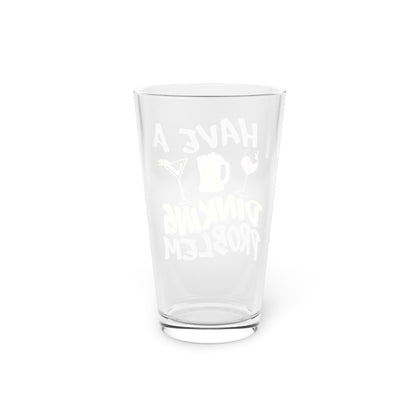 "Beer" Pint Glass, 16oz - Dinking Problem