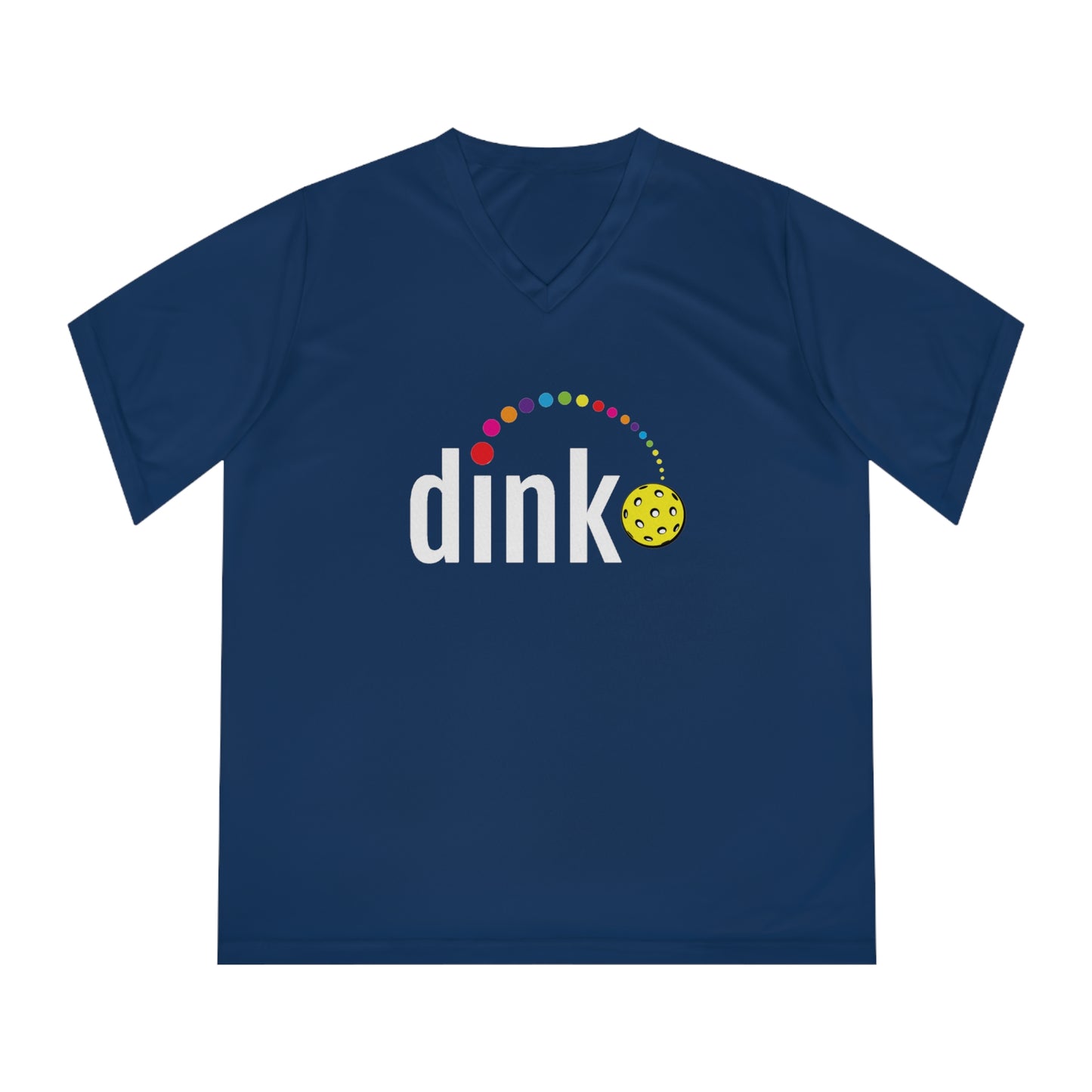 Women's Performance V-Neck T-Shirt - Dink Dots