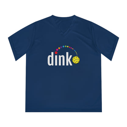 Women's Performance V-Neck T-Shirt - Dink Dots