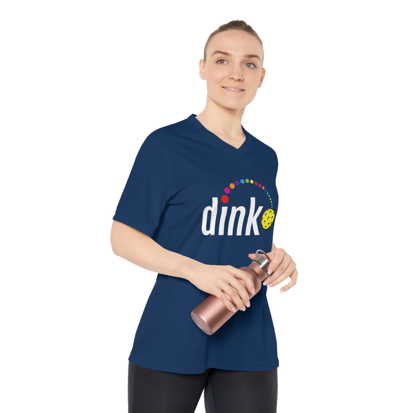 Women's Performance V-Neck T-Shirt - Dink Dots