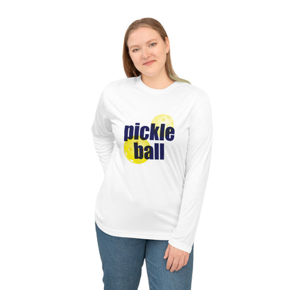 Unisex Perf/Poly Long Sleeve Shirt - Pickleballs Watermark