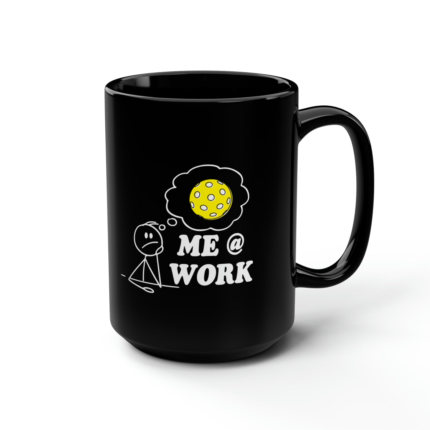 Mug - Black Ceramic 15oz - Me at work