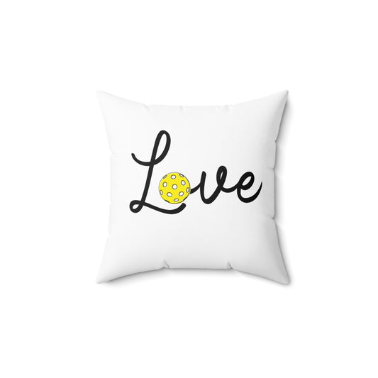 Pillow - Spun Polyester 14" x 14" Square Pillow - Love Cursive