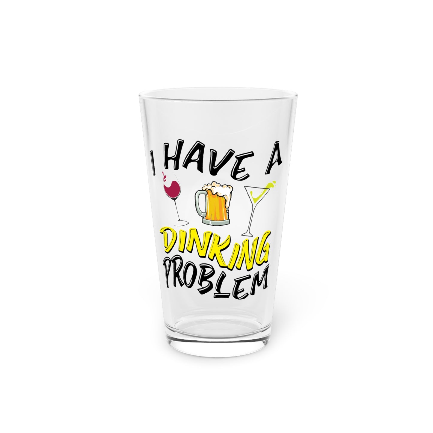 "Beer" Pint Glass, 16oz - Dinking Problem