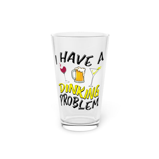 "Beer" Pint Glass, 16oz - Dinking Problem