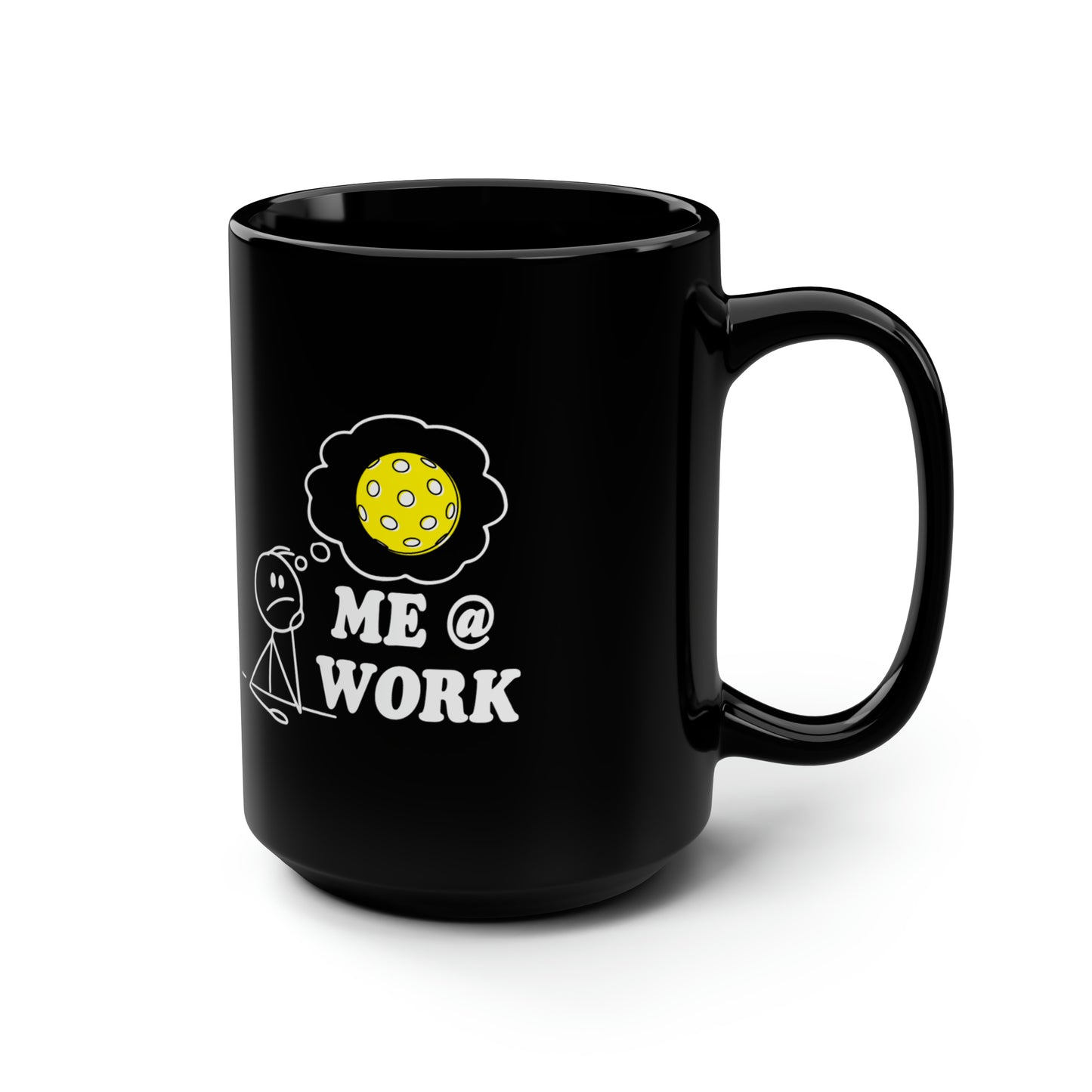 Mug - Black Ceramic 15oz - Me at work