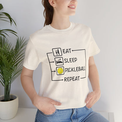 Unisex Soft Cotton Short Sleeve T (Bella+Canvas) - Eat Sleep Repeat