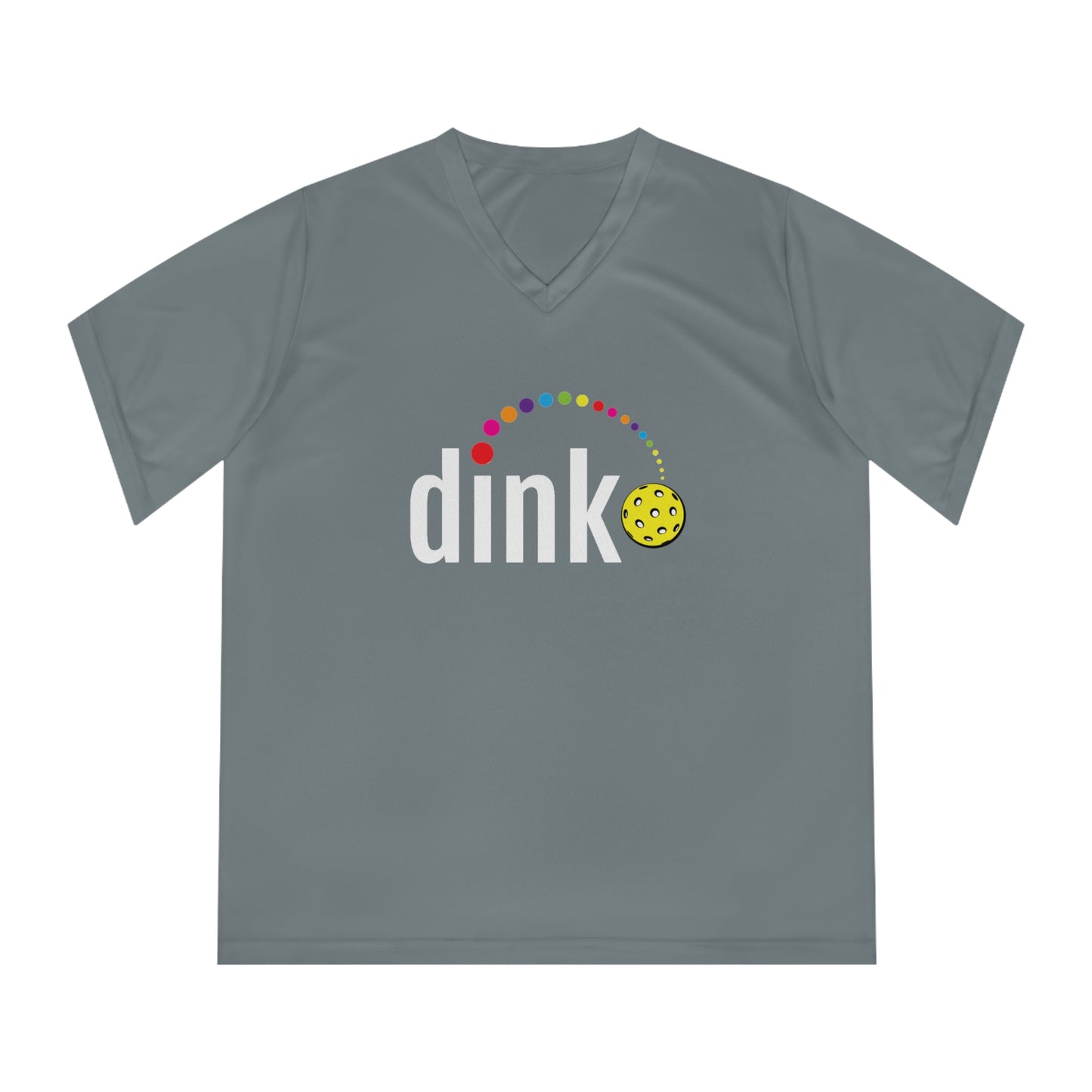 Women's Performance V-Neck T-Shirt - Dink Dots