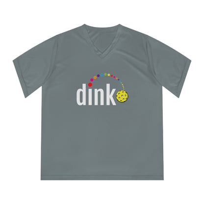 Women's Performance V-Neck T-Shirt - Dink Dots