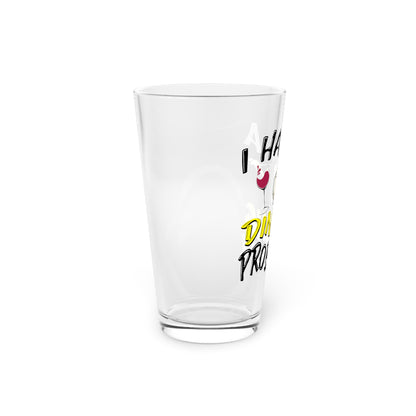 "Beer" Pint Glass, 16oz - Dinking Problem