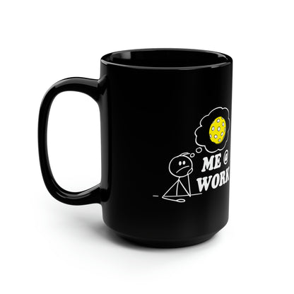 Mug - Black Ceramic 15oz - Me at work