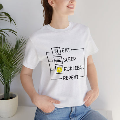 Unisex Soft Cotton Short Sleeve T (Bella+Canvas) - Eat Sleep Repeat