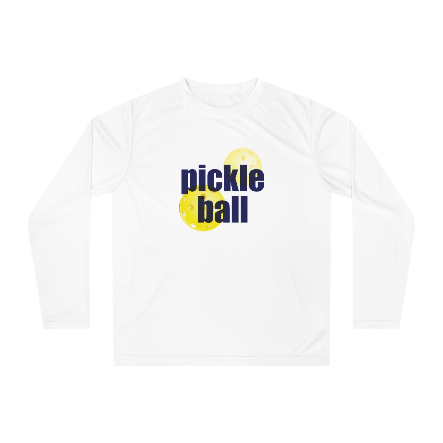 Unisex Perf/Poly Long Sleeve Shirt - Pickleballs Watermark