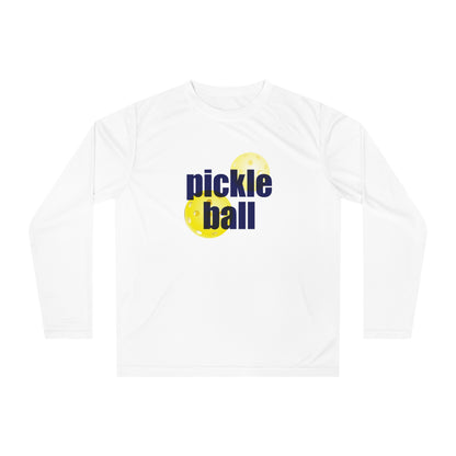 Unisex Perf/Poly Long Sleeve Shirt - Pickleballs Watermark