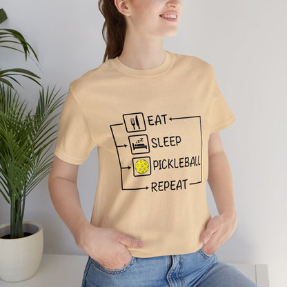 Unisex Soft Cotton Short Sleeve T (Bella+Canvas) - Eat Sleep Repeat