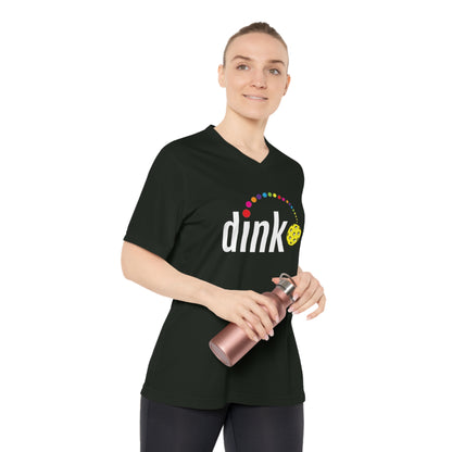 Women's Performance V-Neck T-Shirt - Dink Dots