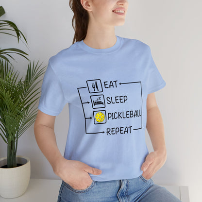 Unisex Soft Cotton Short Sleeve T (Bella+Canvas) - Eat Sleep Repeat