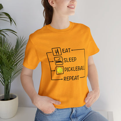 Unisex Soft Cotton Short Sleeve T (Bella+Canvas) - Eat Sleep Repeat