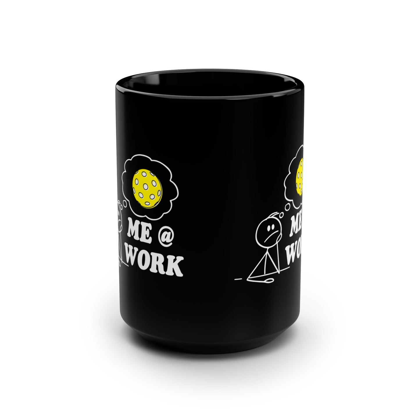 Mug - Black Ceramic 15oz - Me at work