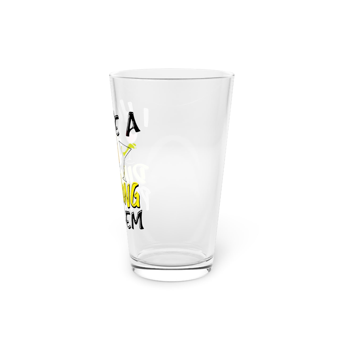 "Beer" Pint Glass, 16oz - Dinking Problem