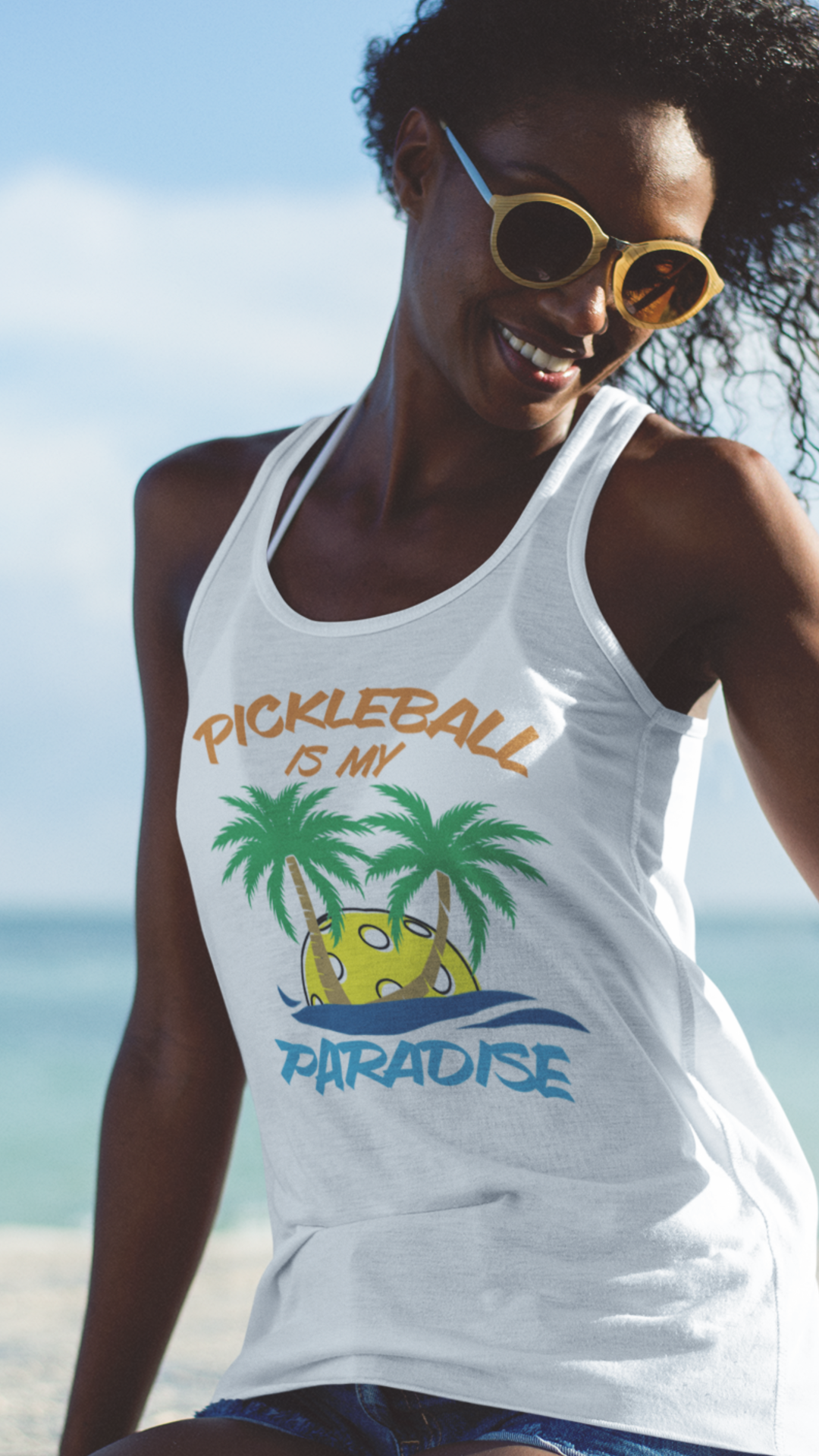 Women's Racerback Tank Combed Cotton - Paradise