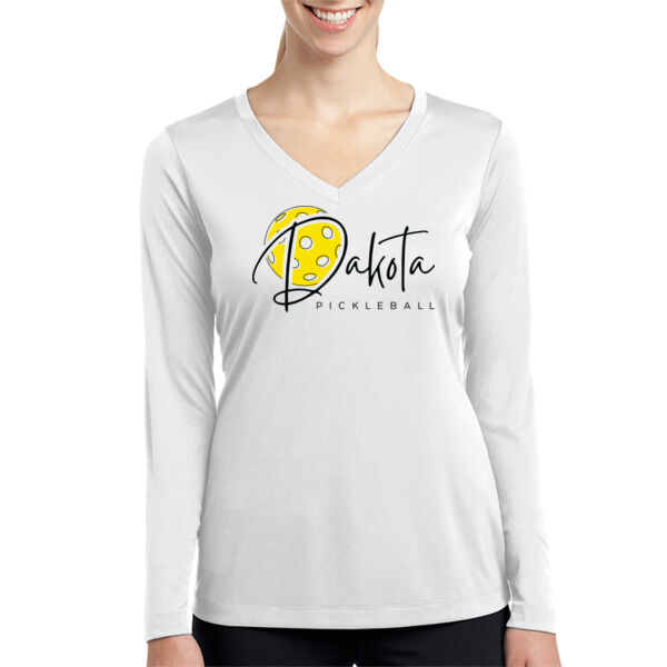 Ladies Long Sleeve PosiCharge ® Competitor™ V Neck Tee Thumbnail