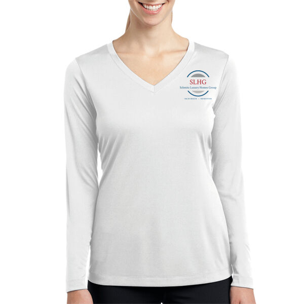 Ladies Long Sleeve PosiCharge ® Competitor™ V Neck Tee, 50 UPF Thumbnail